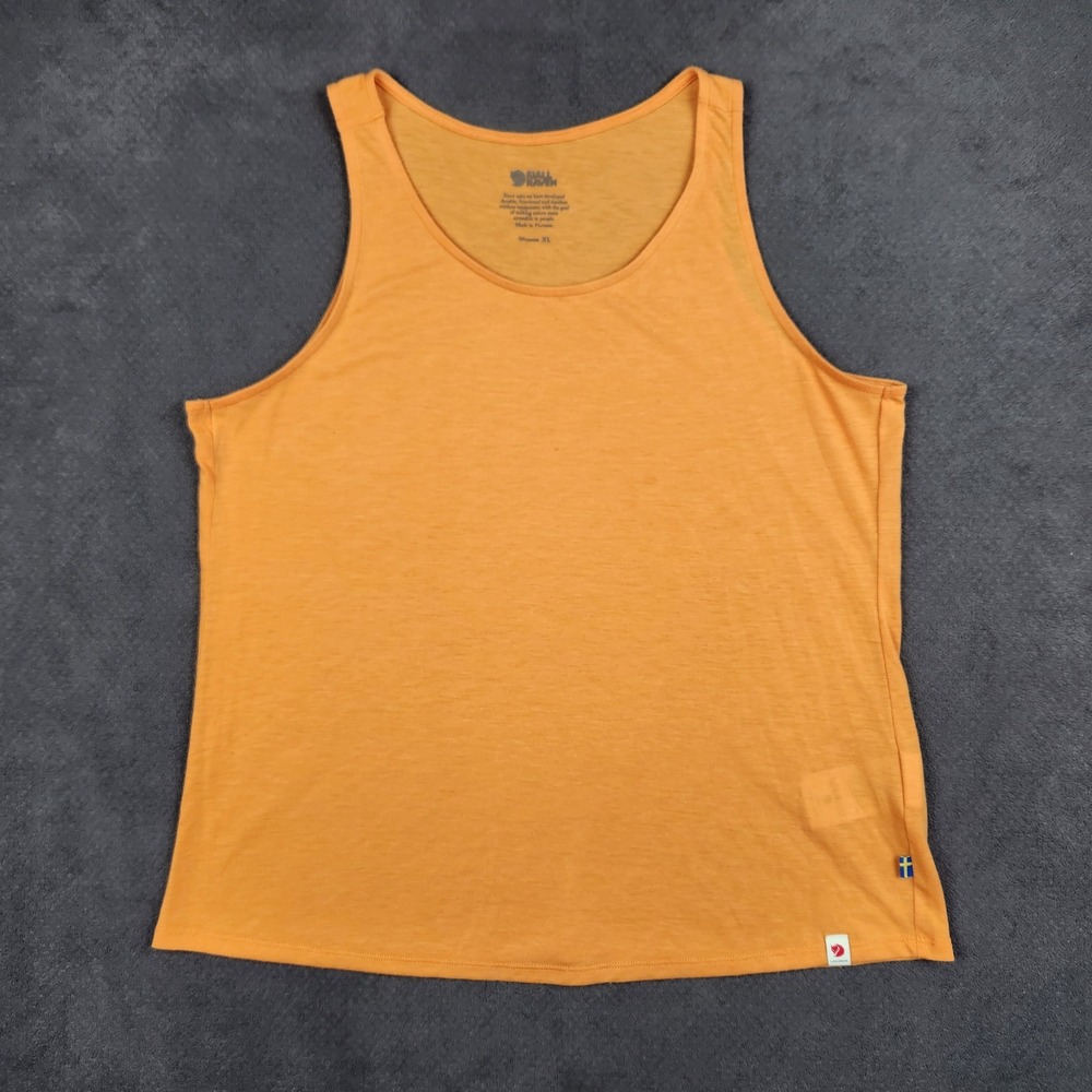 Fjallraven High Coast Lite Tank Top Womens XL Orange Sleeveless 83526 Hiking